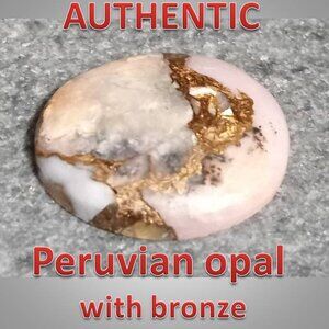 Peruvian opal with bronze cabochon stone rock 7 carats #11.   111025
